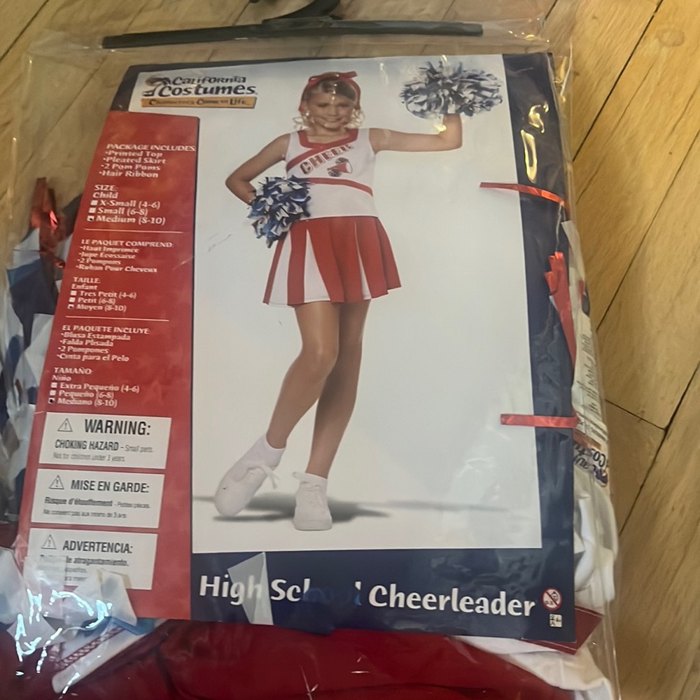 Halloween cheerleader costume child M 8-10